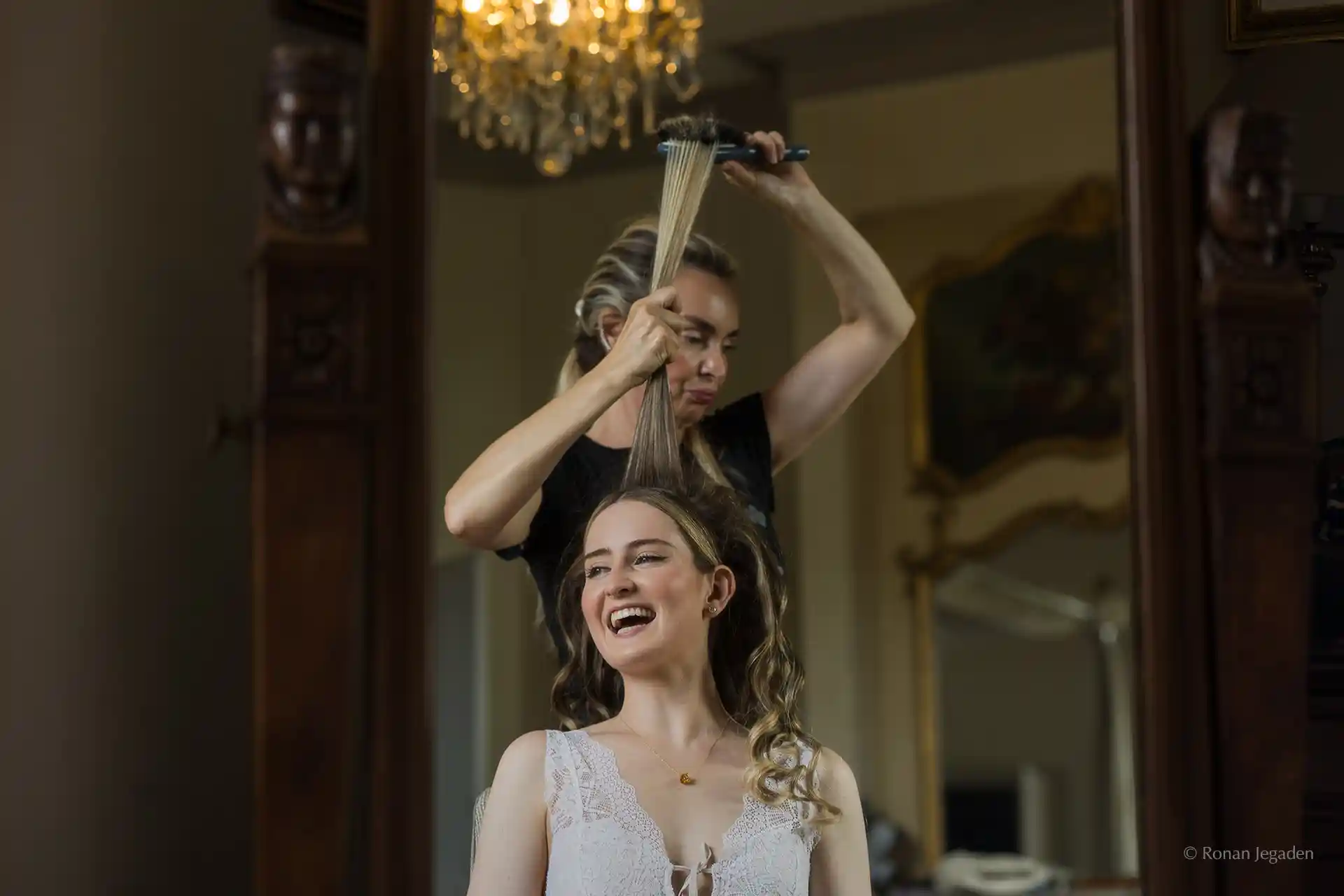 préparatifs de la mariée un jour de semaine