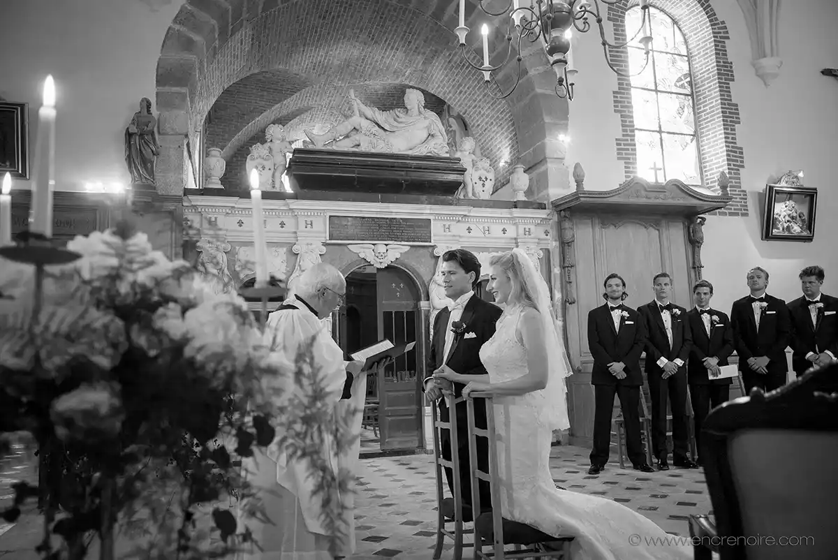 célébration religieuse de mariés du Château de Vallery